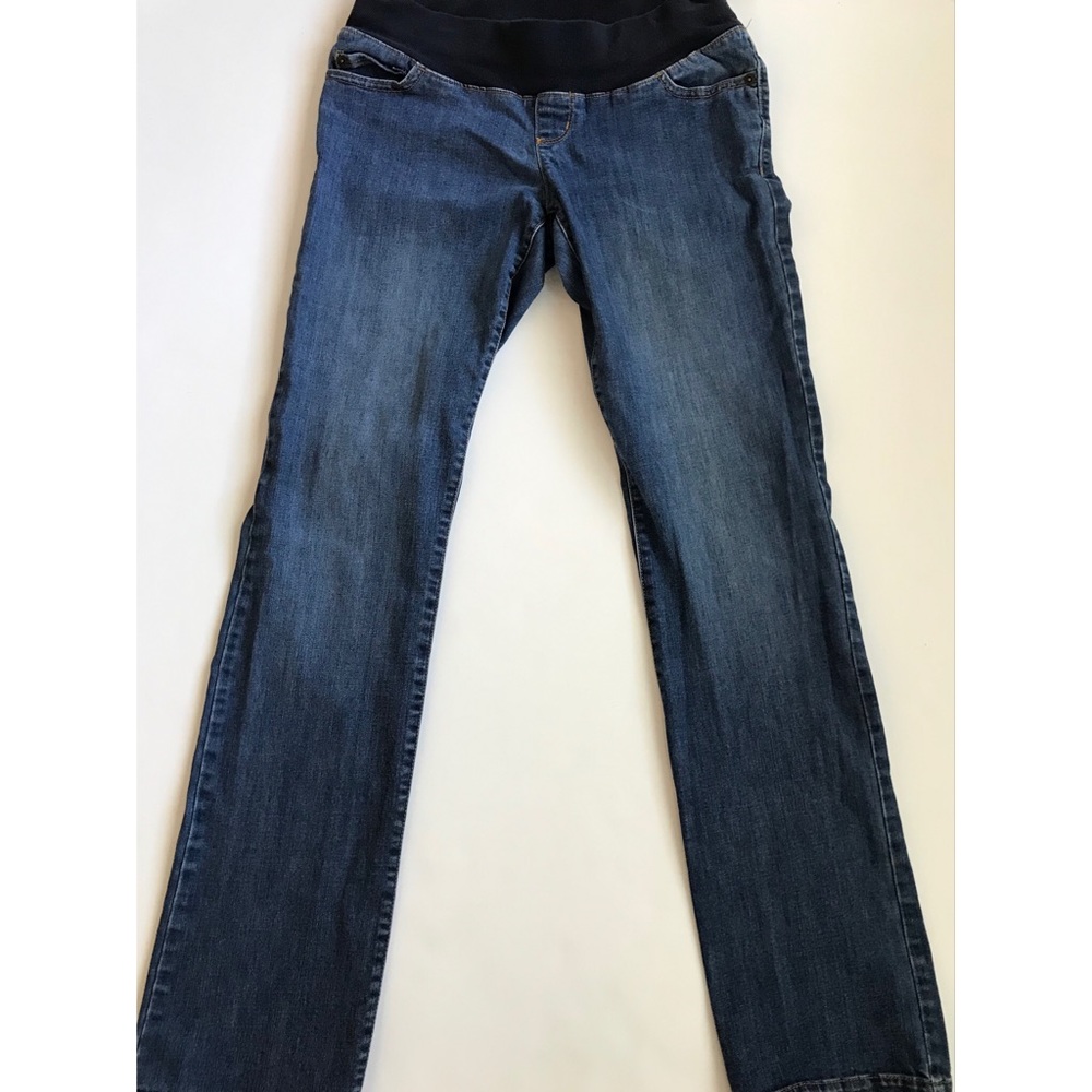 Liz Lange Maternity Jeans Size 2 Blue Denim Over-the-Belly Stretch - Picture 3 of 8